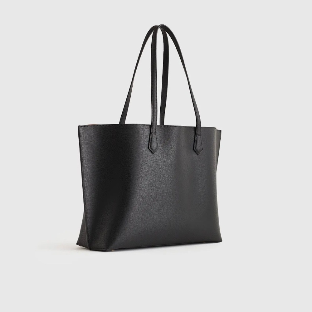 Quince Classic Black Tote Bag